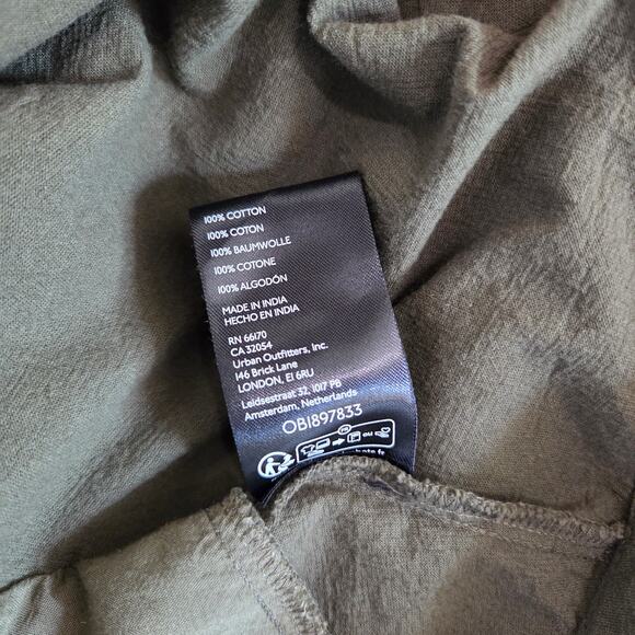 Free People Ronnie Cotton Poplin Mini Shirtdress, Oversize Fit, Green - Picture 10 of 12